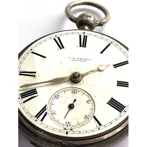 518 - Antique fusee pocket watch j.w.benson London working order but no warranty given