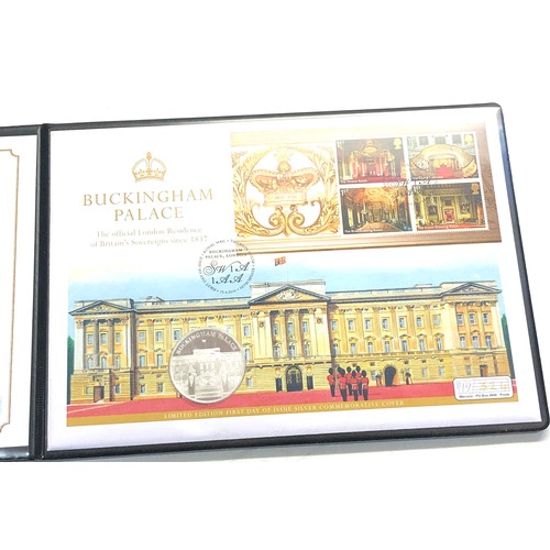 547 - Limited edition Silver 1oz Fine .999 Buckingham Palace coin + stamp cover No 324