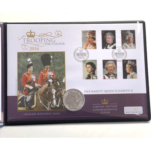 548 - Limited edition Silver 1oz Fine .999 coin the queens official birthday trooping the colour silver co... 