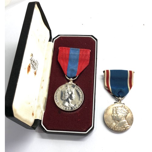 536 - boxed ER.11 imperial service medal to andrew mc clellant & 1937 coronation medal