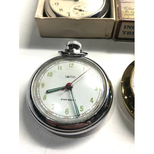 525 - 3 vintage smiths / ingersoll pocket watches working order but no warranty given