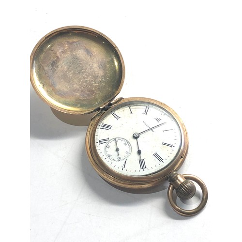 523 - Waltham full hunter pocket watch spares or repair