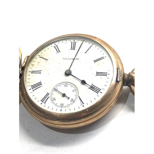 523 - Waltham full hunter pocket watch spares or repair