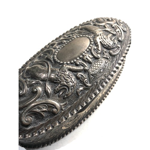 21 - Antique victorian silver trinket box measures approx 15cm by 7cm height 4cm weight 145g