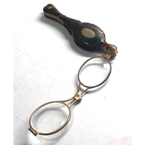 587 - Antique tortoiseshell lorgnette