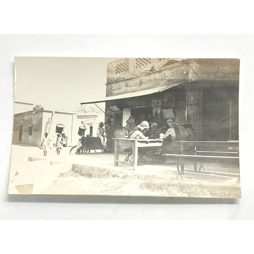 573 - 4 antique Real photo India street scene postcards