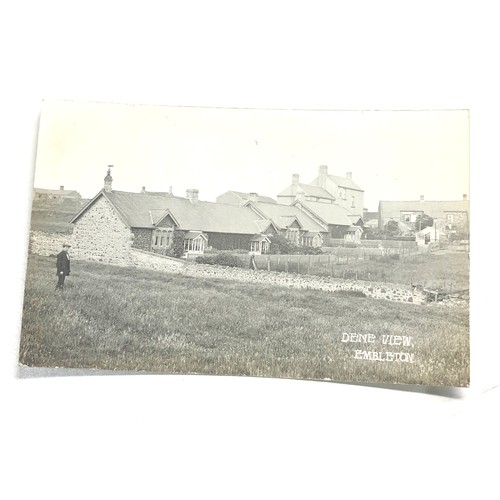 579 - 4 antique real photo postcards street scenes Embleton