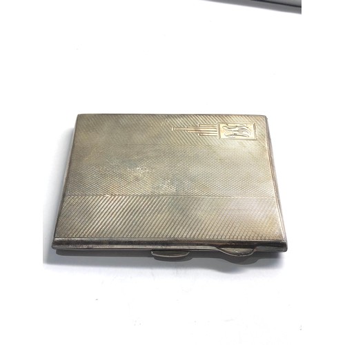 3 - Engine turned silver cigarette case 91g