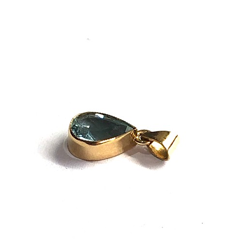 52 - Small 9ct gold topaz pendant 0.7g