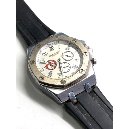 463 - Named Audemars piguet automatic chronograph wristwatch missing chrono button