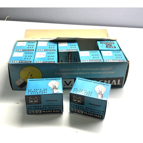 450 - Vintage original boxed S.E.V Marchal bulbs still in original packaging 10 packed in outer box