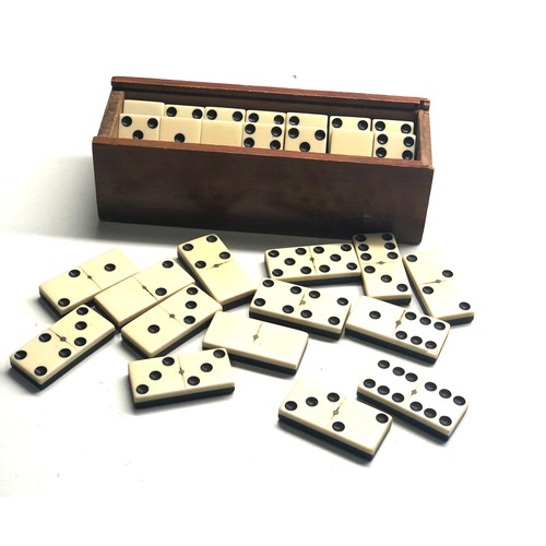 112 - Vintage Dominoes Bone & Ebony