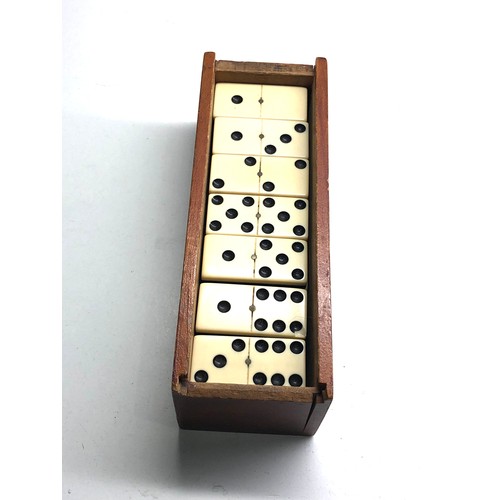 112 - Vintage Dominoes Bone & Ebony