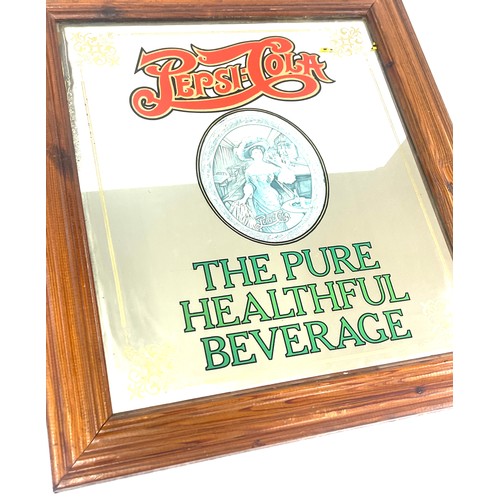 2 - Vintage Pepsi Cola advertising mirror, The pure healthful beverage, approximate mirror measurements:... 