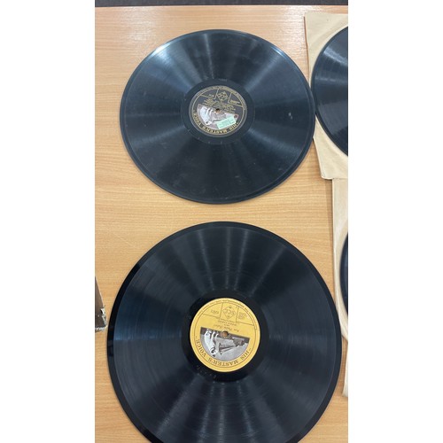 6 - Selection of vintage records, includes some single sided, his masters voice etc