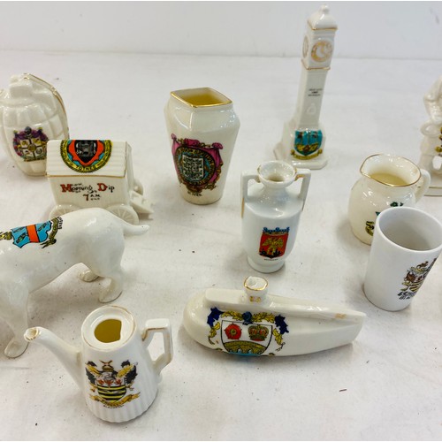 16 - Selection of crested china