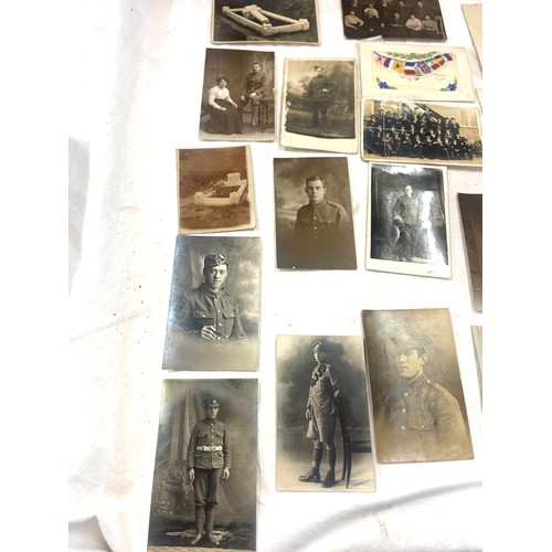 46 - Selection of real ww1/ military photo post cards