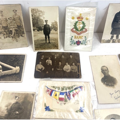 46 - Selection of real ww1/ military photo post cards