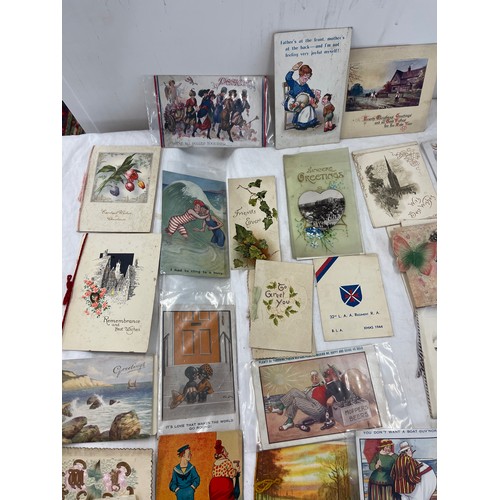 87 - Selection of antique post cards/ Christmas cards  - character scenes etc