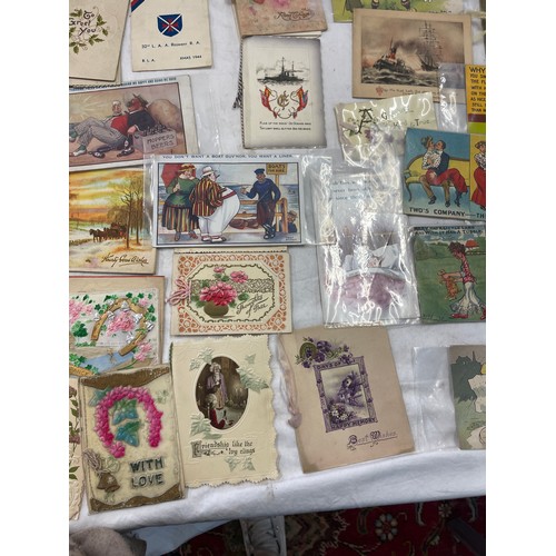 87 - Selection of antique post cards/ Christmas cards  - character scenes etc