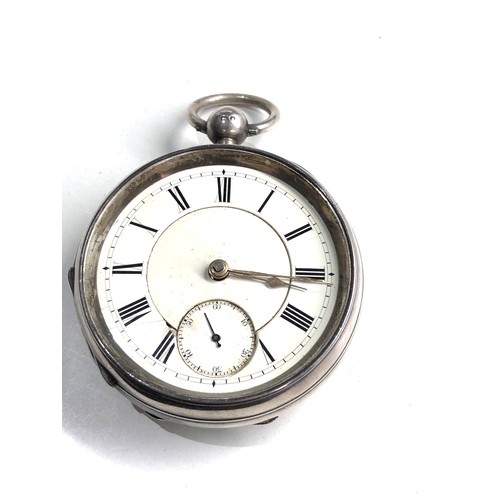 527 - Silver cased waltham pocket watch working but no warranty given no glass