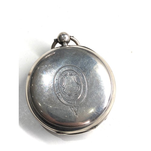 527 - Silver cased waltham pocket watch working but no warranty given no glass