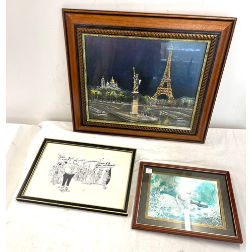 42 - Selection of 3 Framed prints larges measures approx 16