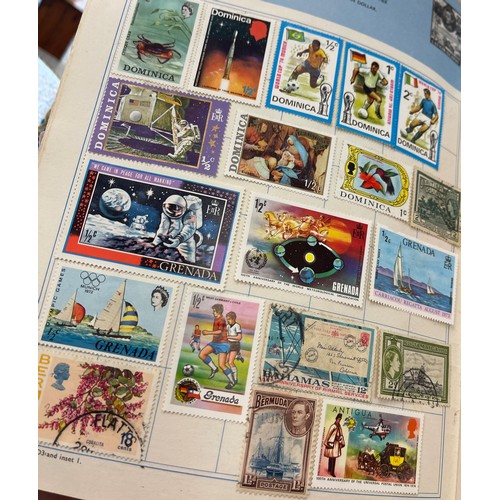 20 - Selection of stamp albums includes gay venture, The trusty stamp album,