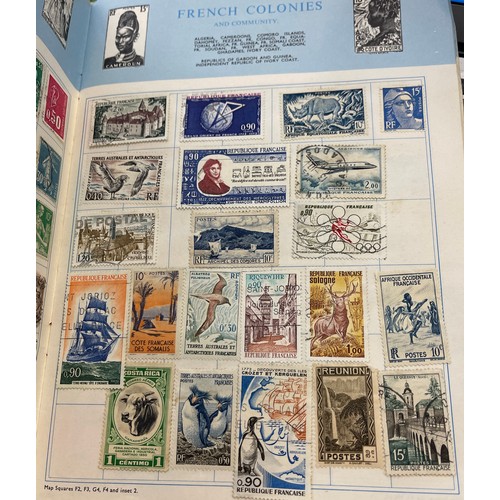 20 - Selection of stamp albums includes gay venture, The trusty stamp album,