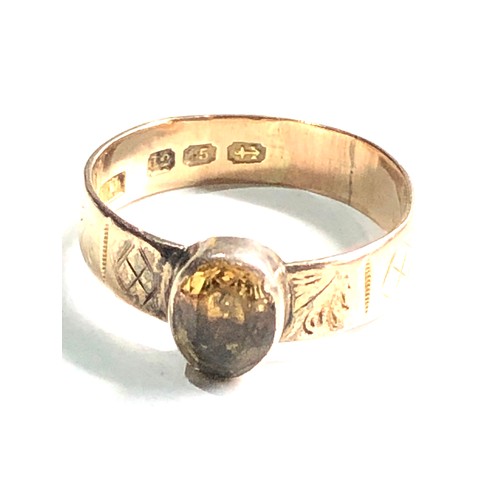 92 - Victorian 12ct gold citrine ring 2.4g