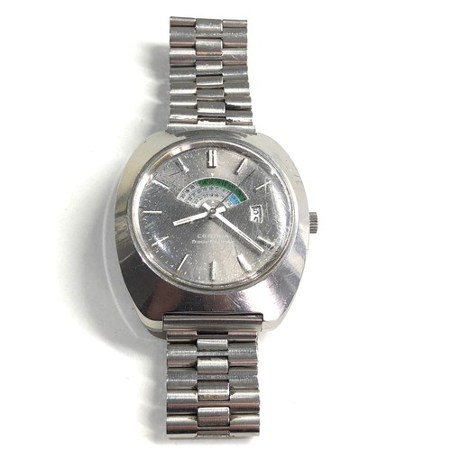 504 - Gents Vintage certina biostar electronic wristwatch ticks when shaken but stops no warranty given