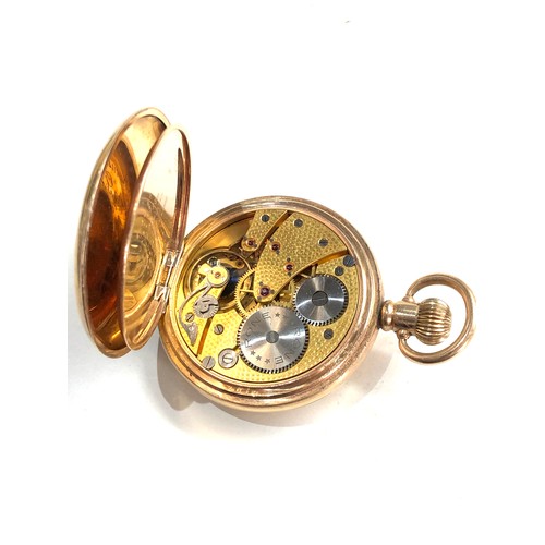 521 - Gold plated half hunter rone pocket watch police presentation engraved working order but no warranty... 