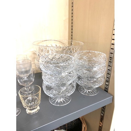 179 - Large shelf of glassware