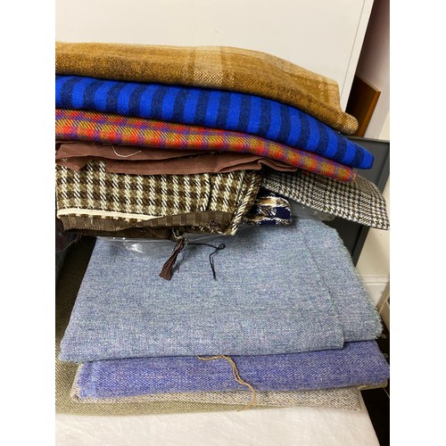 182 - Large selection of tweed material etc