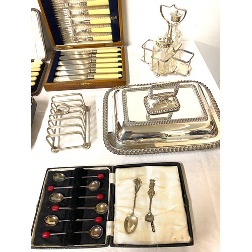 94 - Large selection of silver plated items