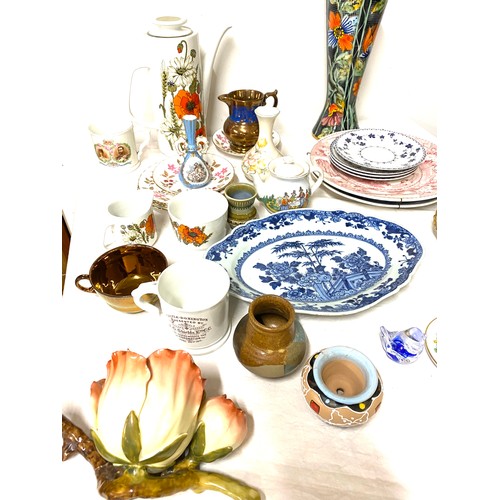 153 - Large selection of miscellaneous pottery to include Royal stafford, ceramic art, h bequet quaregnon ... 