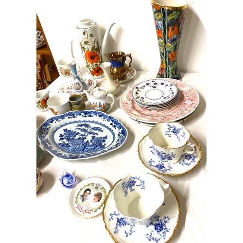 153 - Large selection of miscellaneous pottery to include Royal stafford, ceramic art, h bequet quaregnon ... 