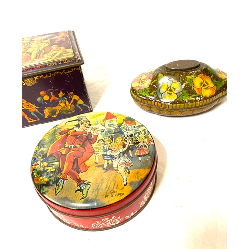 113 - 3 Vintage metal tins