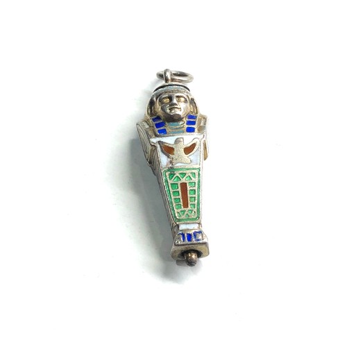 482 - Antique silver & enamel egyption pencil