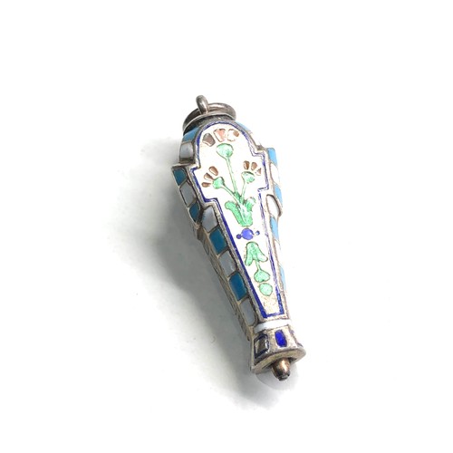 482 - Antique silver & enamel egyption pencil