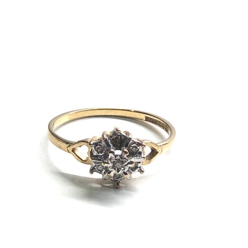 74 - 9ct gold diamond ring weight 1.2g