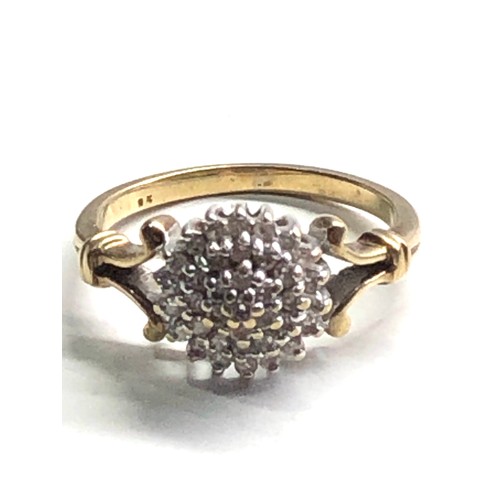 75 - 9ct gold diamond ring weight 2.6g