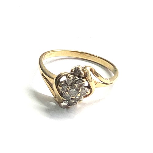 82 - 9ct gold diamond ring weight 1.7g