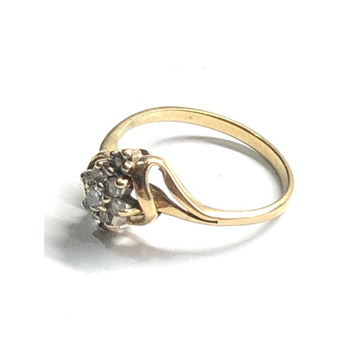 82 - 9ct gold diamond ring weight 1.7g