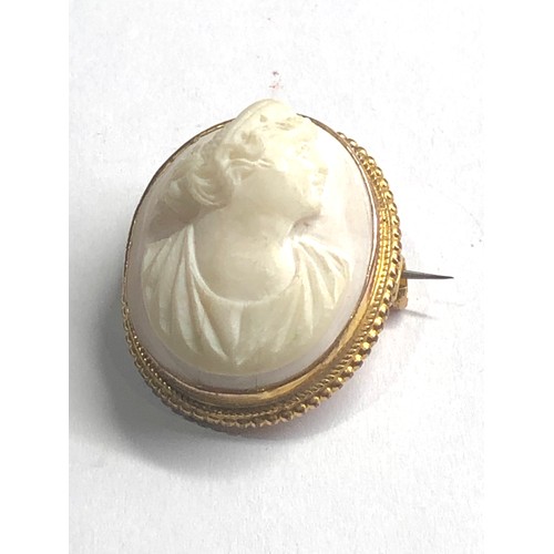 89 - Antique angel skin cameo brooch 6.3g