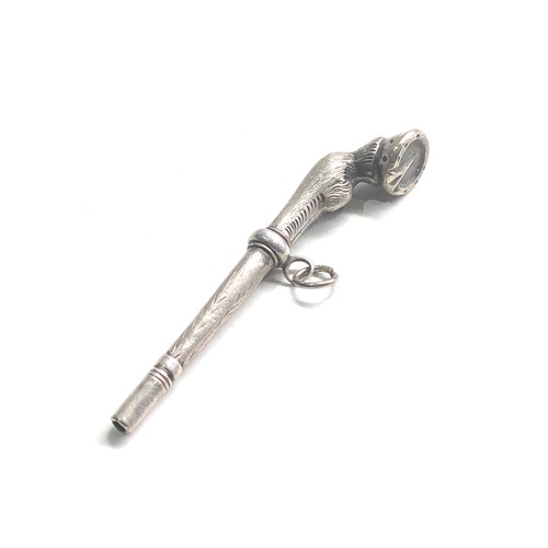 495 - Antique large silver hoof /foot watch key measures approx 6cm