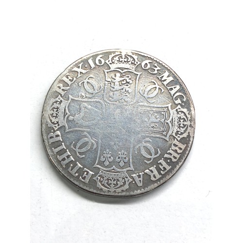 546 - Charles II silver crown 1663