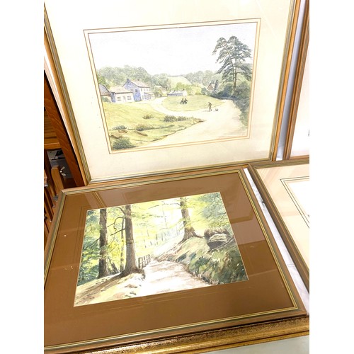 102 - 6 Framed pictures, to include 5 water colours