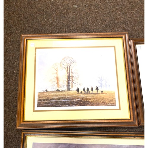 12 - 4 Framed pictures largest measures 23