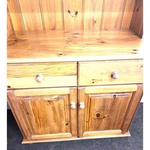 419 - Pine 4 draw 2 door dresser Hight 73